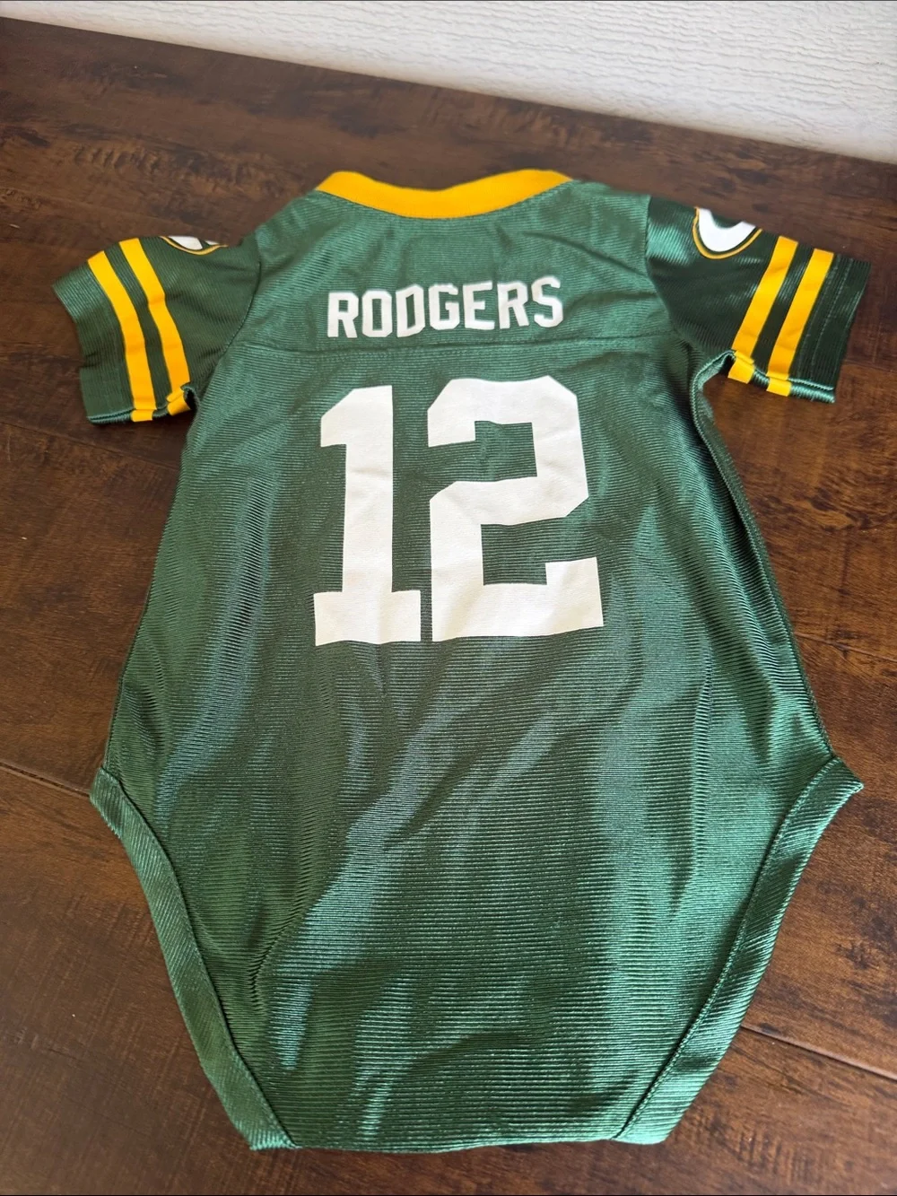 NFL Green and Yellow Packers #12 Infant One-Piece Bodysuit